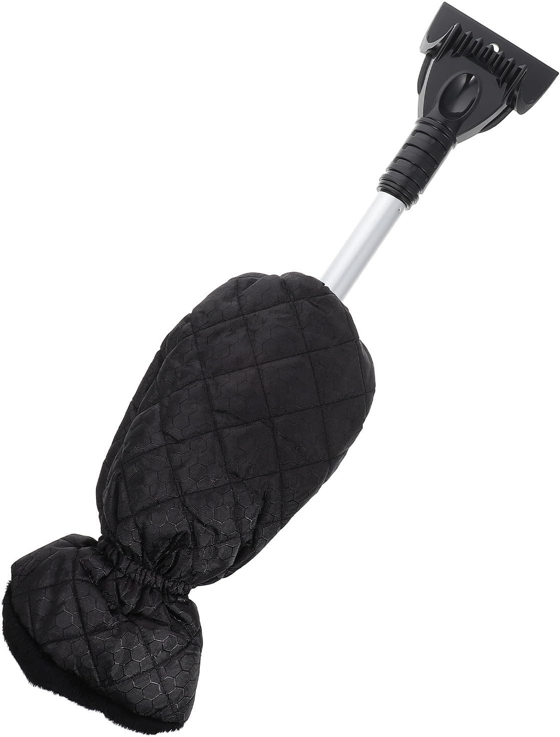 Xmas Car Snow Shovel Gloves, Telescopic Ice Scraper with Brush