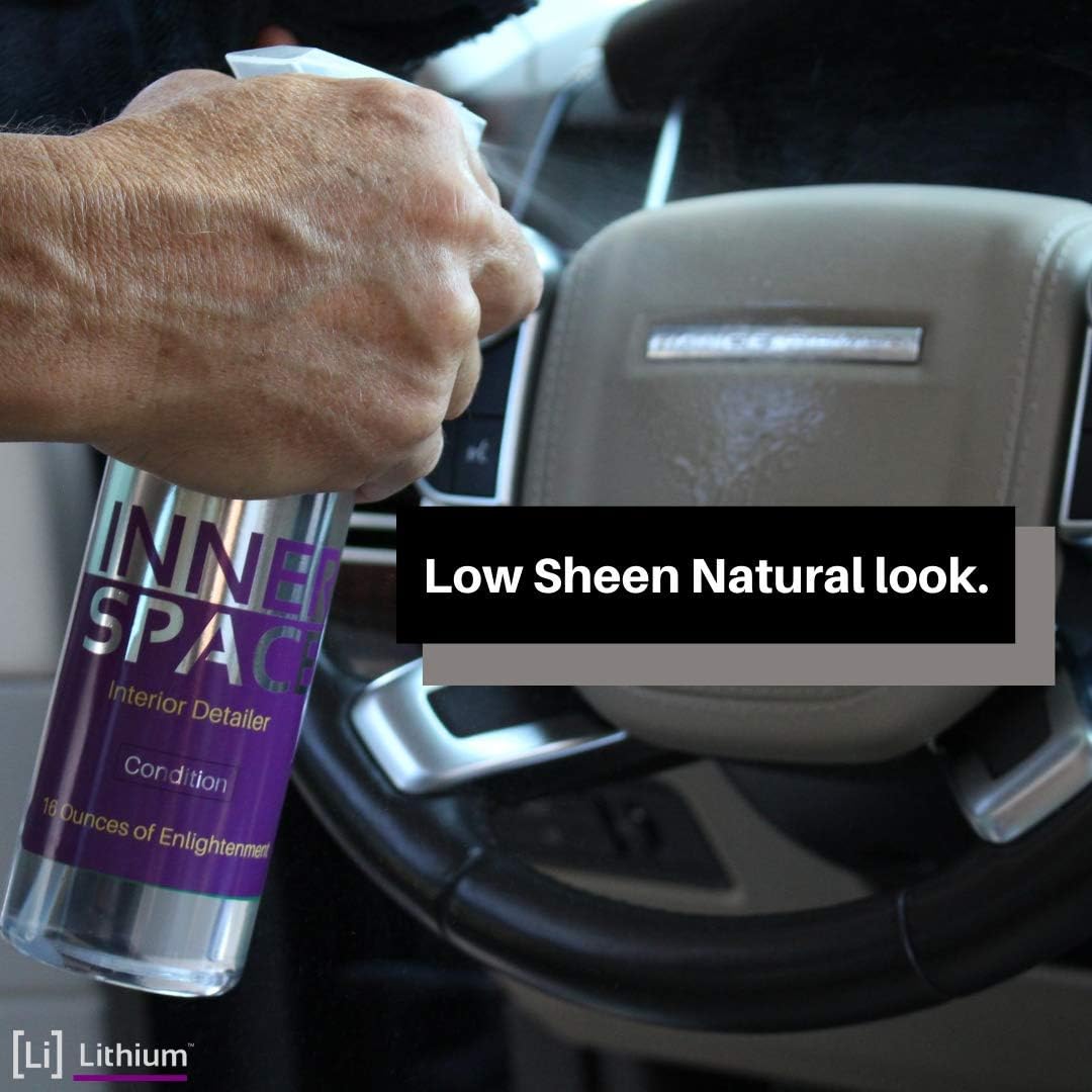 Lithium Inner Space - Interior Detailer, Conditioner, And Protectant. Revives Interiors and Keeps Them Looking New - Natural Appearance, UV Inhibitors, Low Sheen Formula