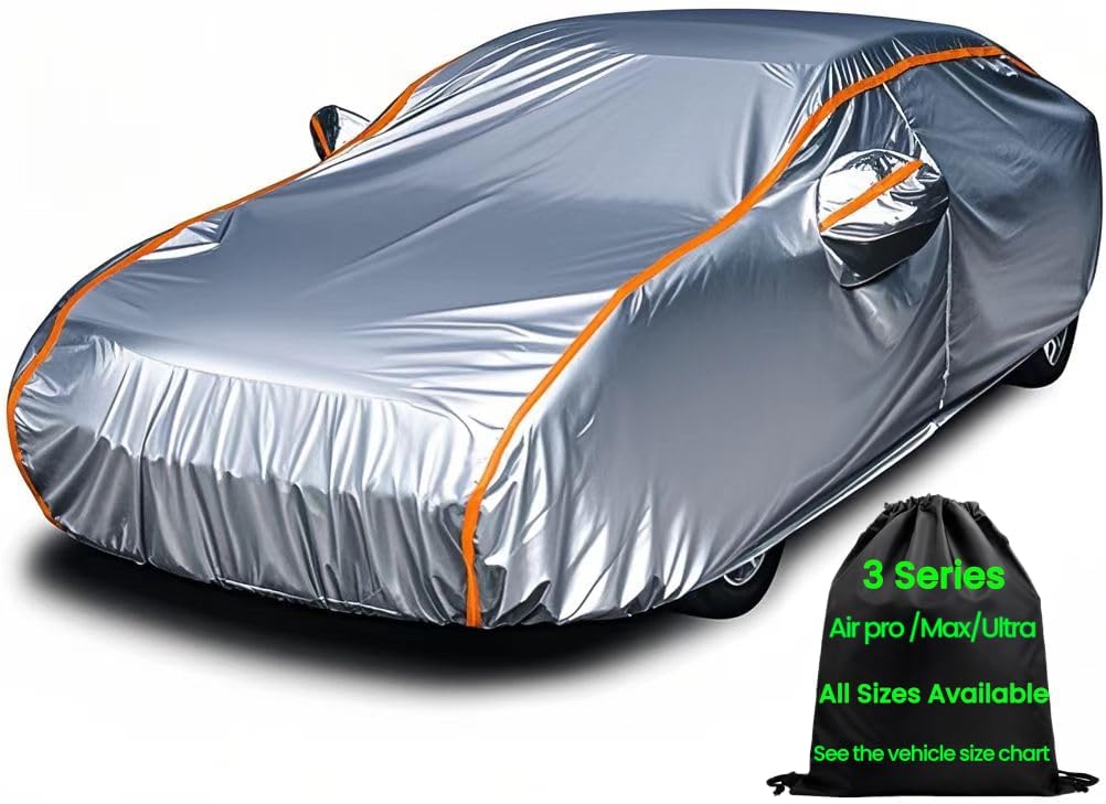 Durability Waterproof All Weather Small Car Cover for Automobiles Sedan Protector Outdoor Car Cover for Automobiles Fit Audi A3 Under 179"