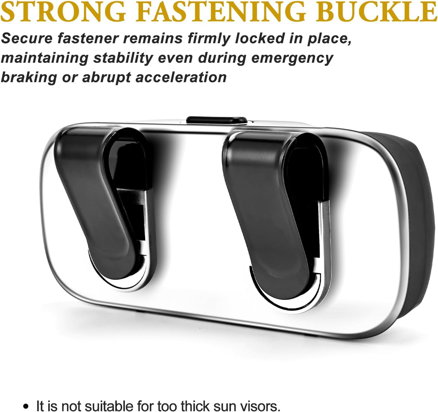 Sunglass Holder for Car Visor Clip, Car Accessories Visor Glasses Holder, Vehicle Visor Accessories Sunglass Holder, Car Sunglass Holder Suitable for Truck and Sedan to Place Sunglass (Black)