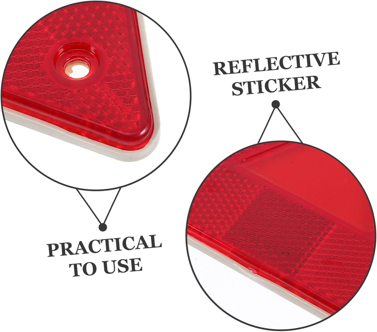 10 Pack Warning Triangle Reflective Road Safety Sign with Plastic