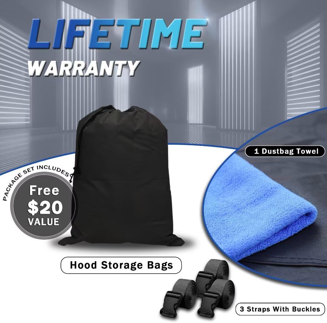 Toyota Tacoma Truck Cover Custom Fit 1995-2026 Access/Double Cab SB (5') with Door Zipper, 12 Layers Full Exterior Pickup Truck Cover Waterproof All Weather, Wind Dust Sun Protector.
