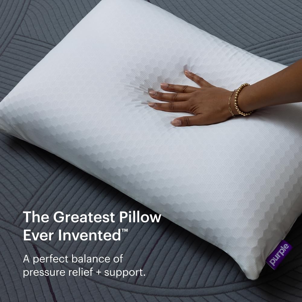 Purple Harmony Pillow - Medium Loft, Standard Size, Cooling Gel Neck Pillow