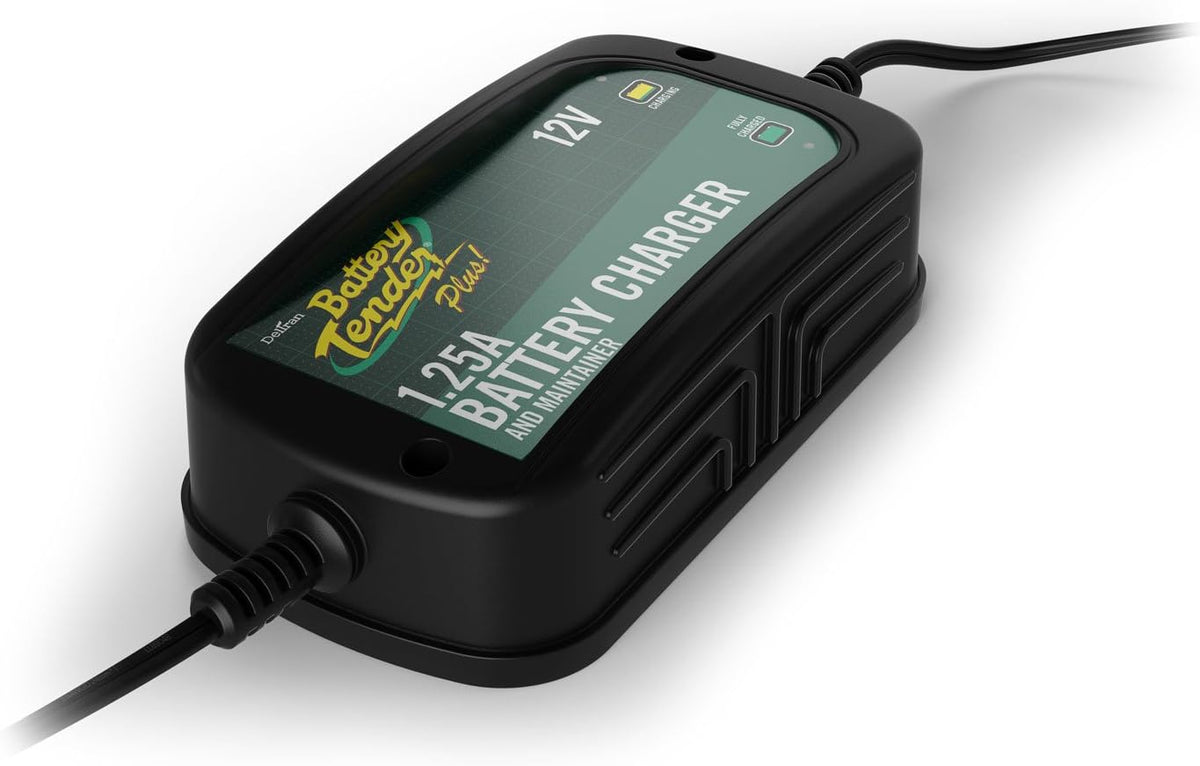 Battery Tender Plus 12V - 1.25 AMP Battery Charger and Maintainer - 022-0185G-DL-WH
