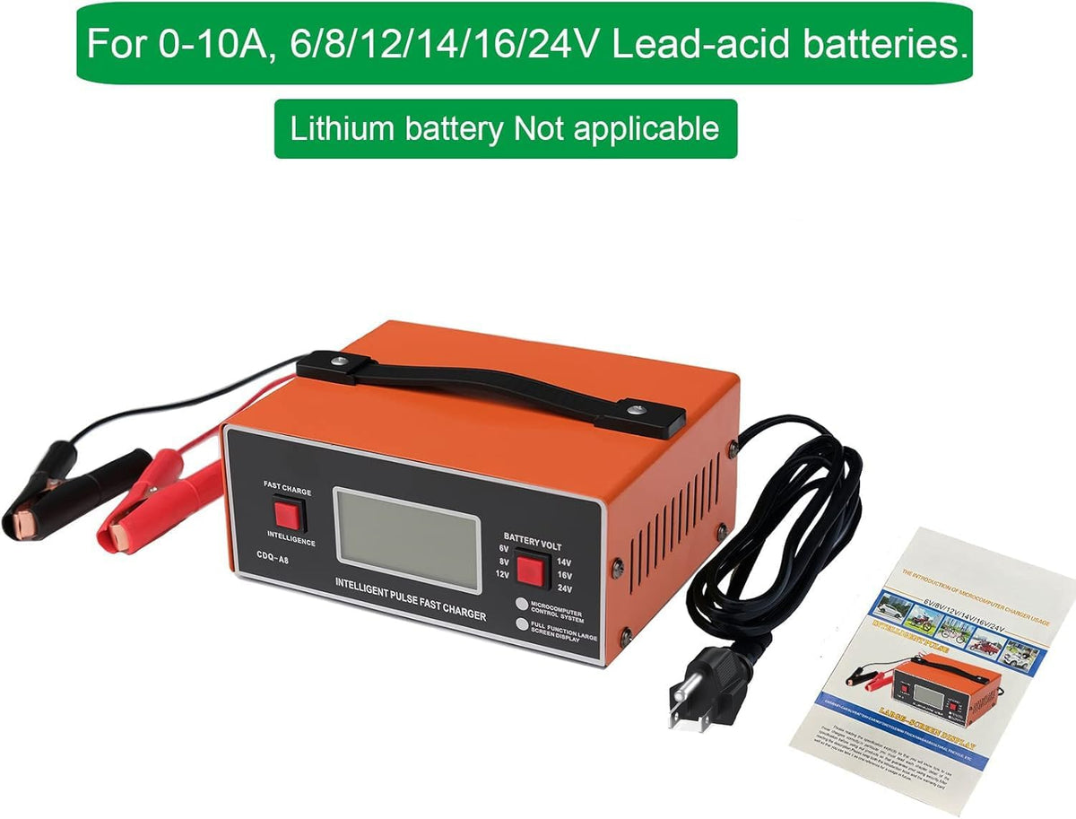 6/8/12/14/16/24V Battery Charger Smart Car Golf Cart 8 Volt Battery Charger