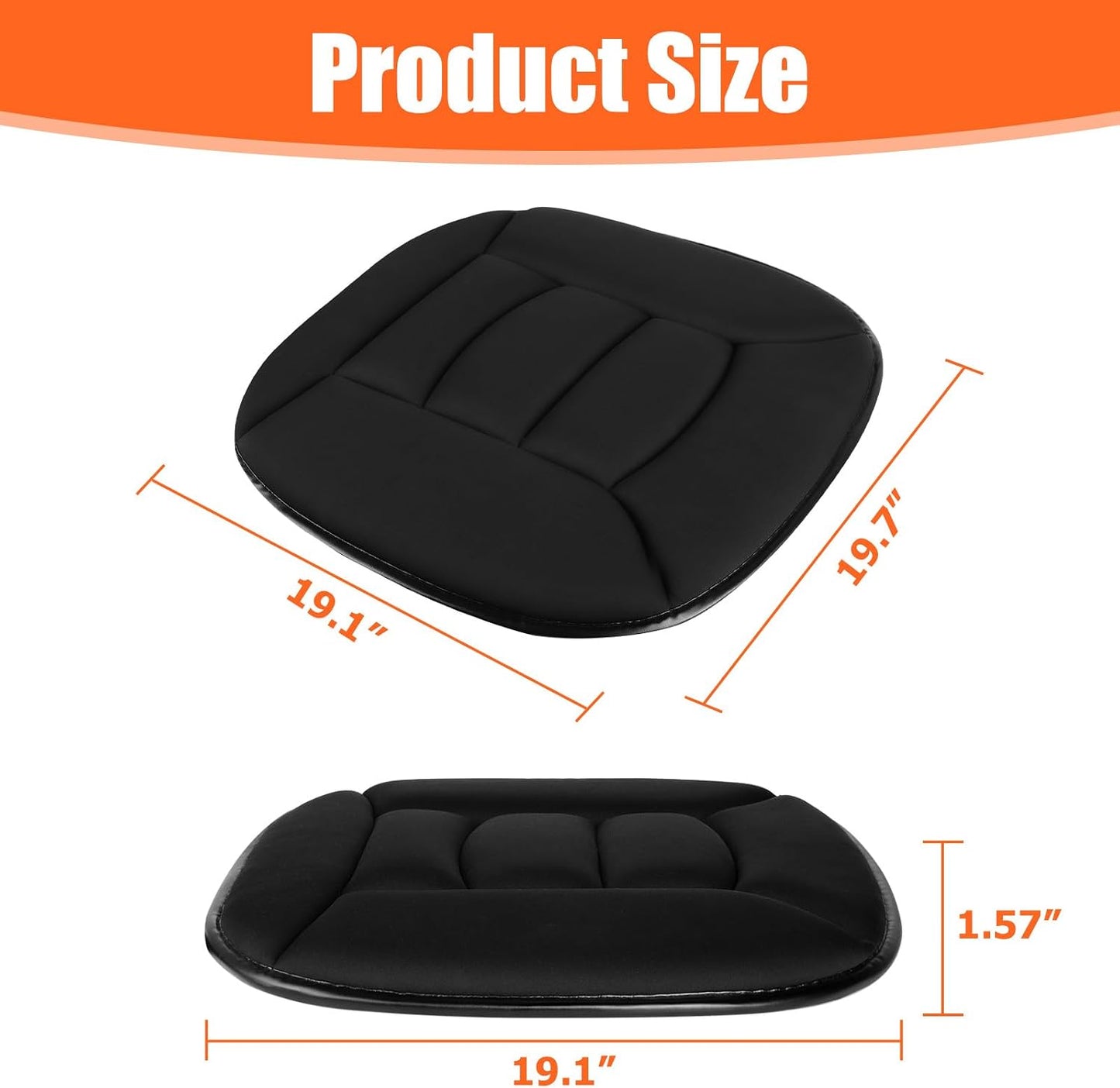 Car Seat Cushion for Long Sitting, Memory Foam Cushion for Office Chairs, Car Driving, Soft and Comfortable Support for Tailbone, Pain and Pressure Relief, Comfort(Black)