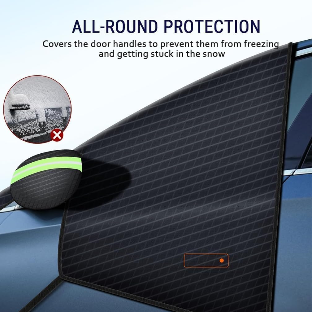 Car Windshield Cover for Ice and Snow for Ridgeline 2005-2024, Automotive Windshield Snow Covers with Side Window & Rearview Mirror Protector