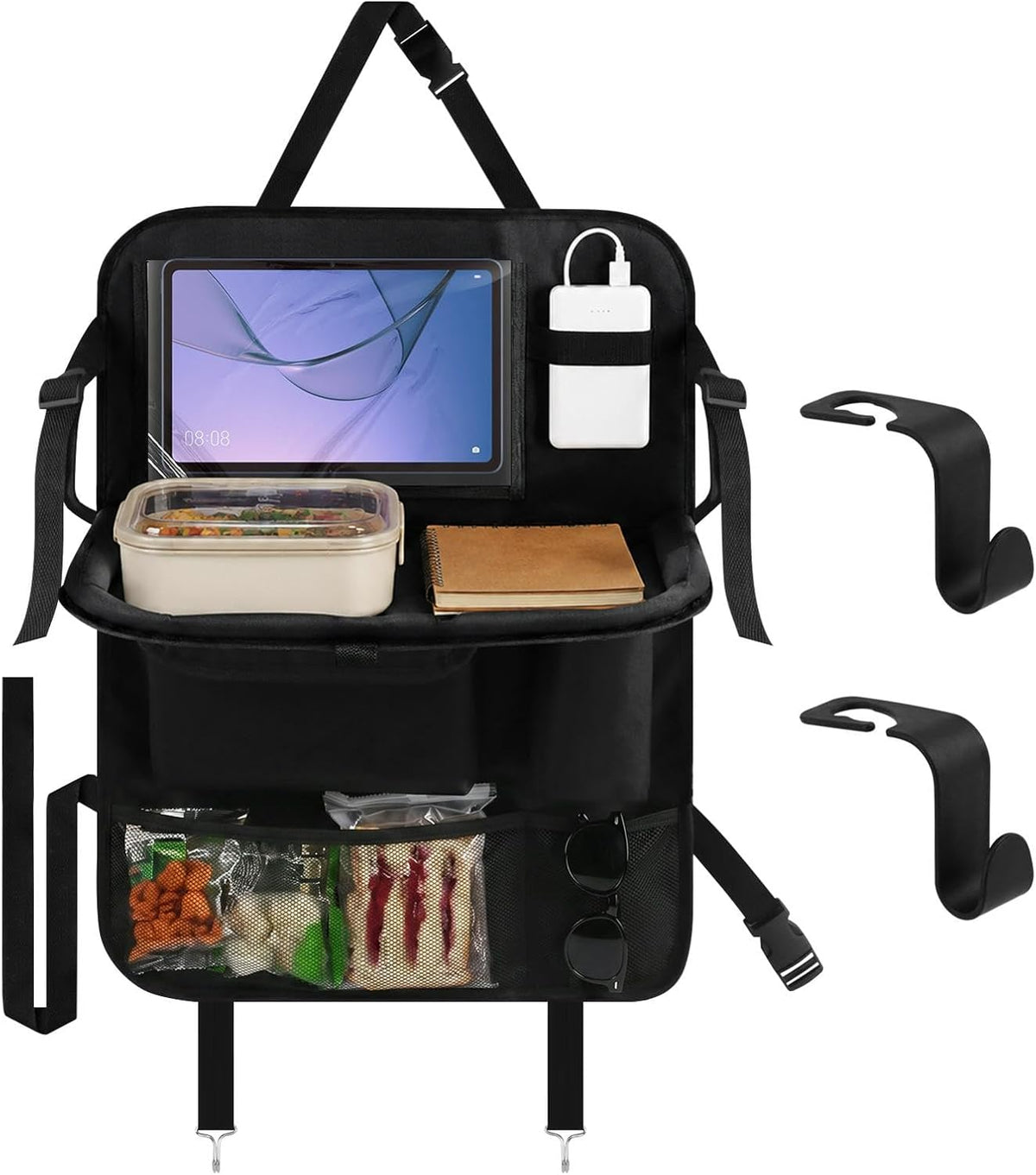 Car Backseat Organizer with Foldable Tray and Tablet Holder
