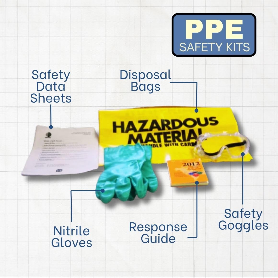 ENPAC 30-Gallon Emergency Response Universal Spill Kit (Includes Drum, Granular Absorbent, Pads, Socks, Disposal Bag, & Safety Equipment) - OSHA, UN, & DOT Compliant