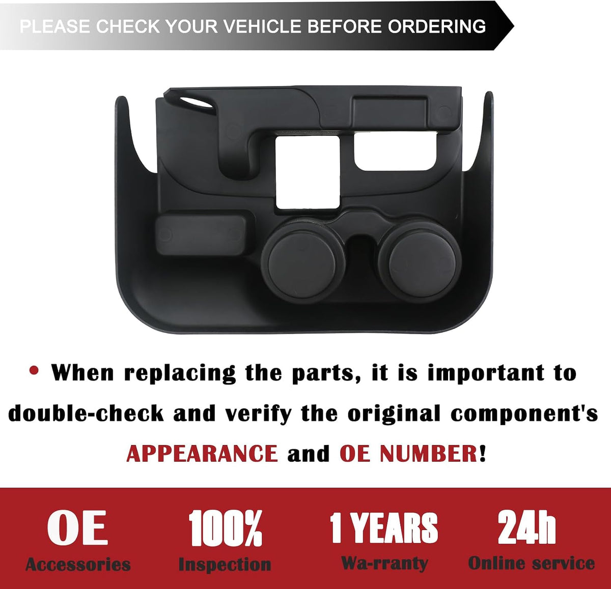 Cup Holder Attachment for Center Console | Compatible with 2003-2012 Dodge Ram 1500 2500 3500 Truck | Replaces SS281AZAA Front Seat Add-On Cupholder Tray Insert
