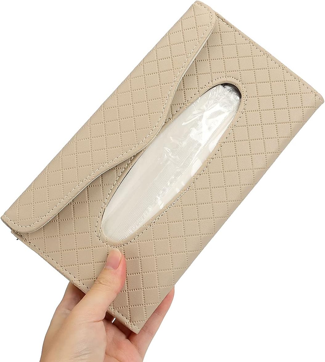 2 Pack Car Visor Tissue Holder Sun Visor Napkin Holder Backseat Tissue Case