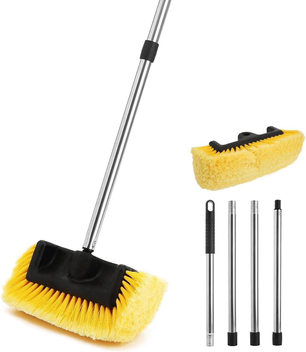 Yocada Five-Sided Car Wash Brush with 61" Long Handle No Scratch