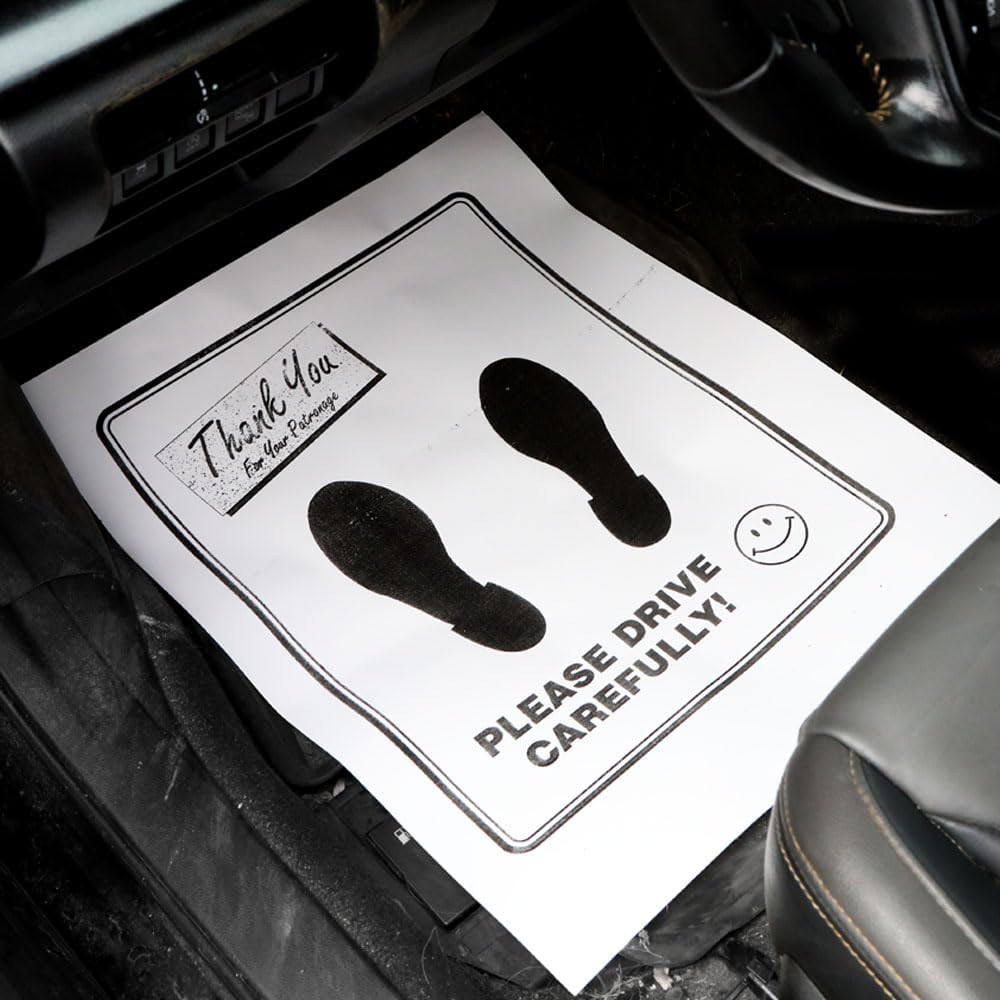 Hi-Tech Disposable Paper Car Floor Mats – Heavy Duty Waterproof Auto Mats – Weather Resistant, Tear Resistant, Fits All Vehicles – Perfect for Dealerships, Detail Shops & Car Washes – 500 Pack