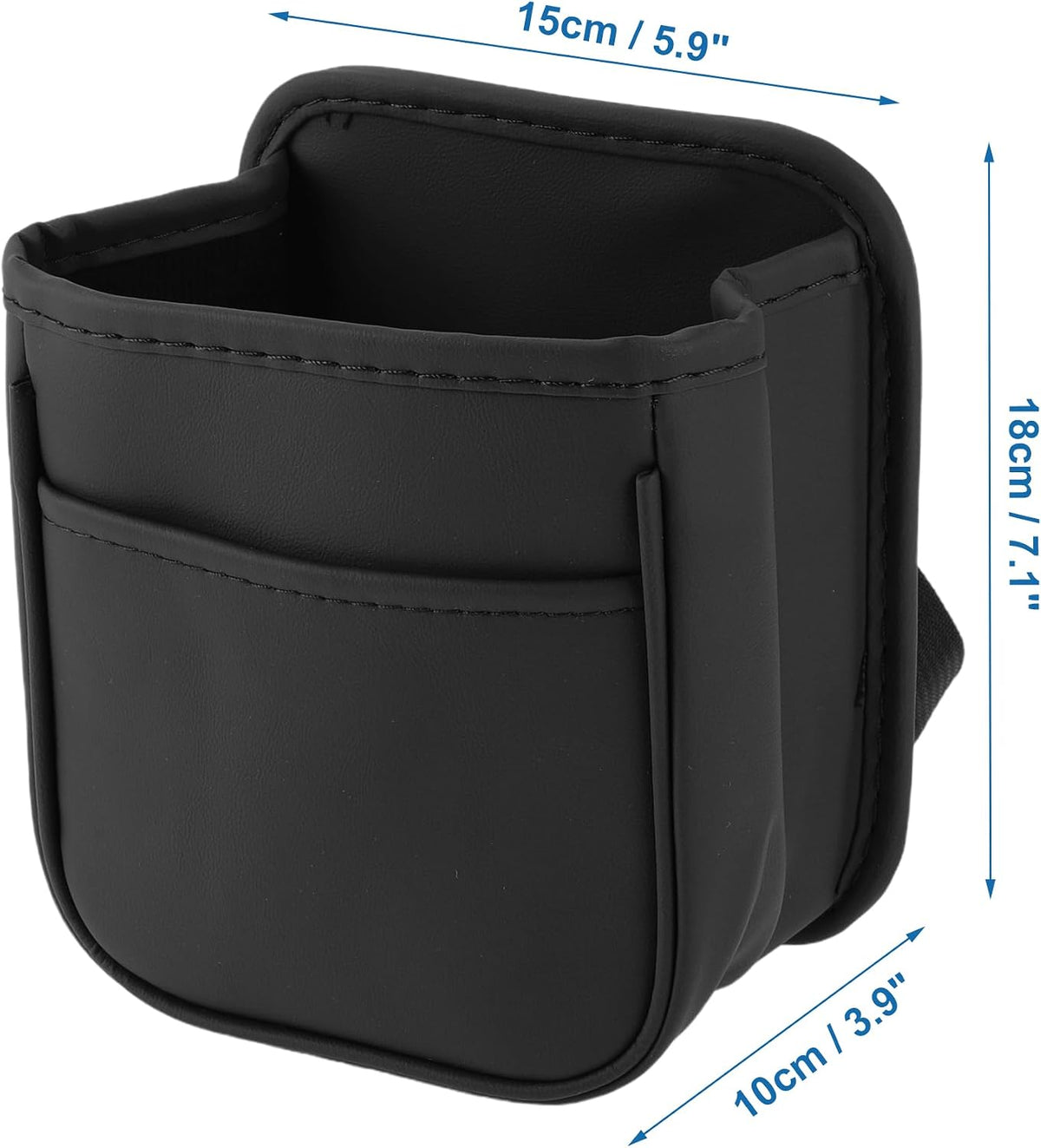 Trash Can Portable and Hanging 5.9" Length 3.9" Width 7.1" Height
