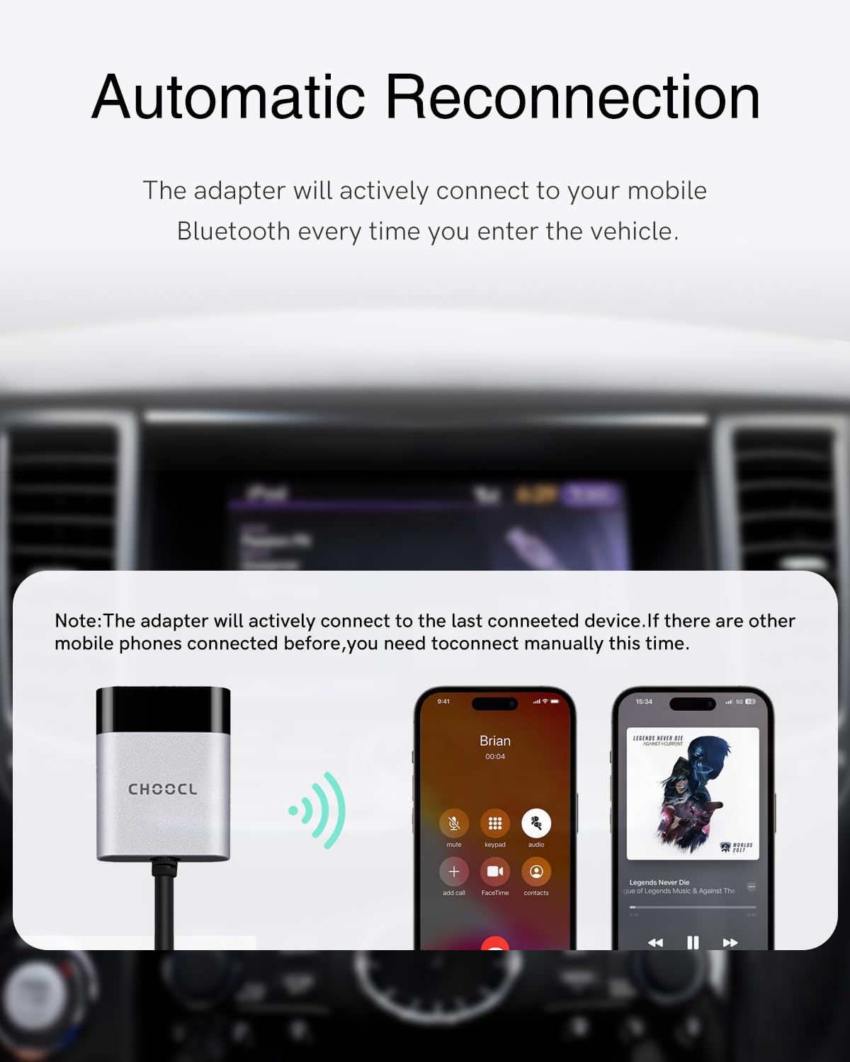USB Bluetooth Adapter for Infiniti/Nissan,Bluetooth Audio Receiver