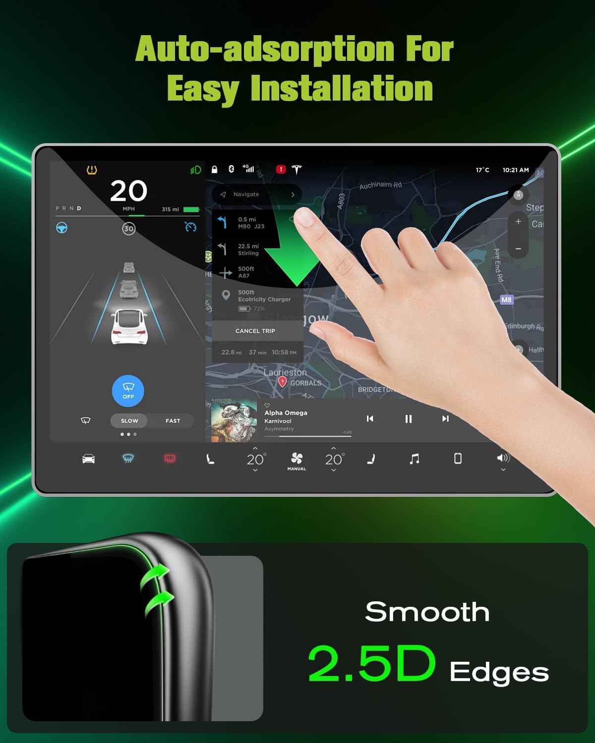 HD Tempered Glass 14'' Screen Solterra 2026 Screen Protector for 2026 Subaru Solterra (Premium/Limited/Limited XT/Touring XT/Touring XT Leather) Touchscreen Cover Saver for Solterra 2026 Accessories
