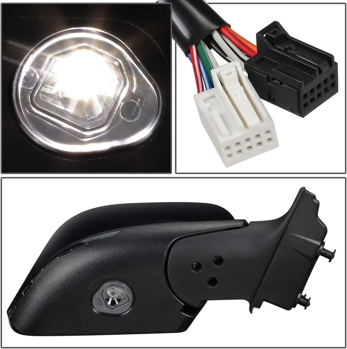 Auto Dynasty CH1321431 OE Style Right Side Mirror - Power Folding | Power Adjust| Memory | Blind Spot Detection | Puddle Light - Compatible with Jeep Cherokee 14-20, Paint to Match
