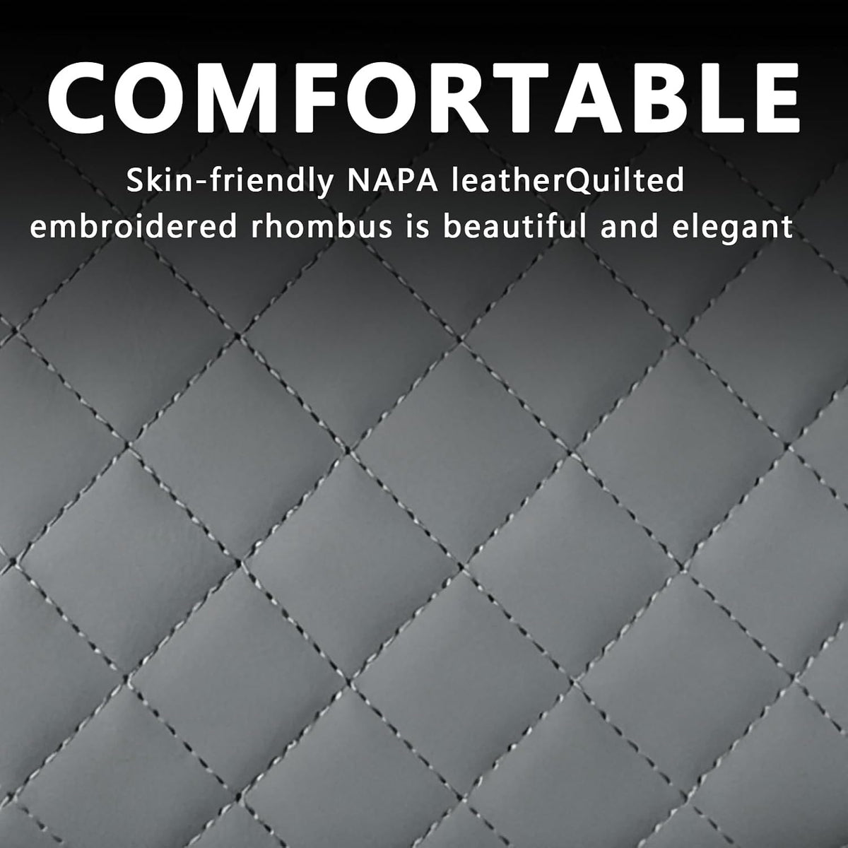 5-in-1 Nappa Leather Console Armrest Cover with Cup Holder