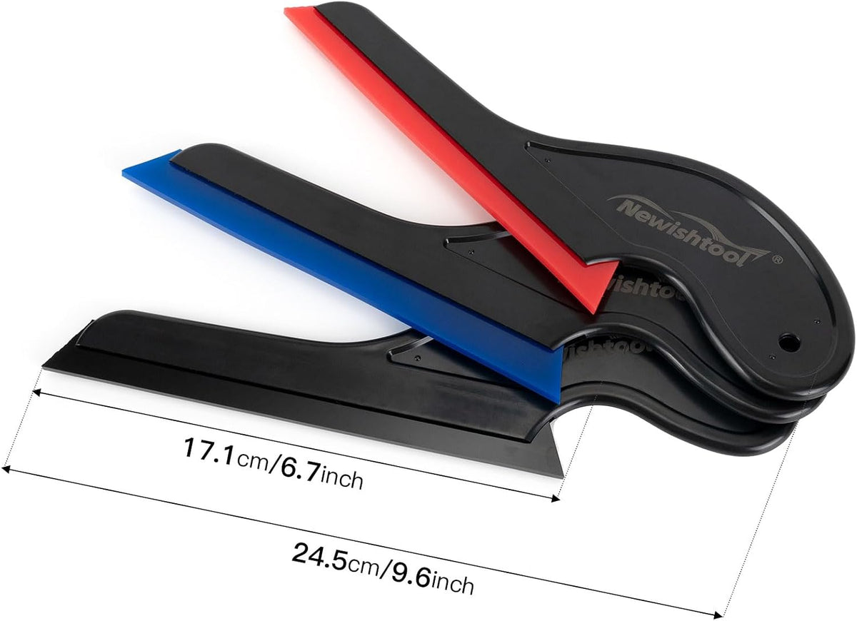 NEWISHTOOL Window Tint Tools, 3 PCS Side Wiper Swiper Silicone Squeegee