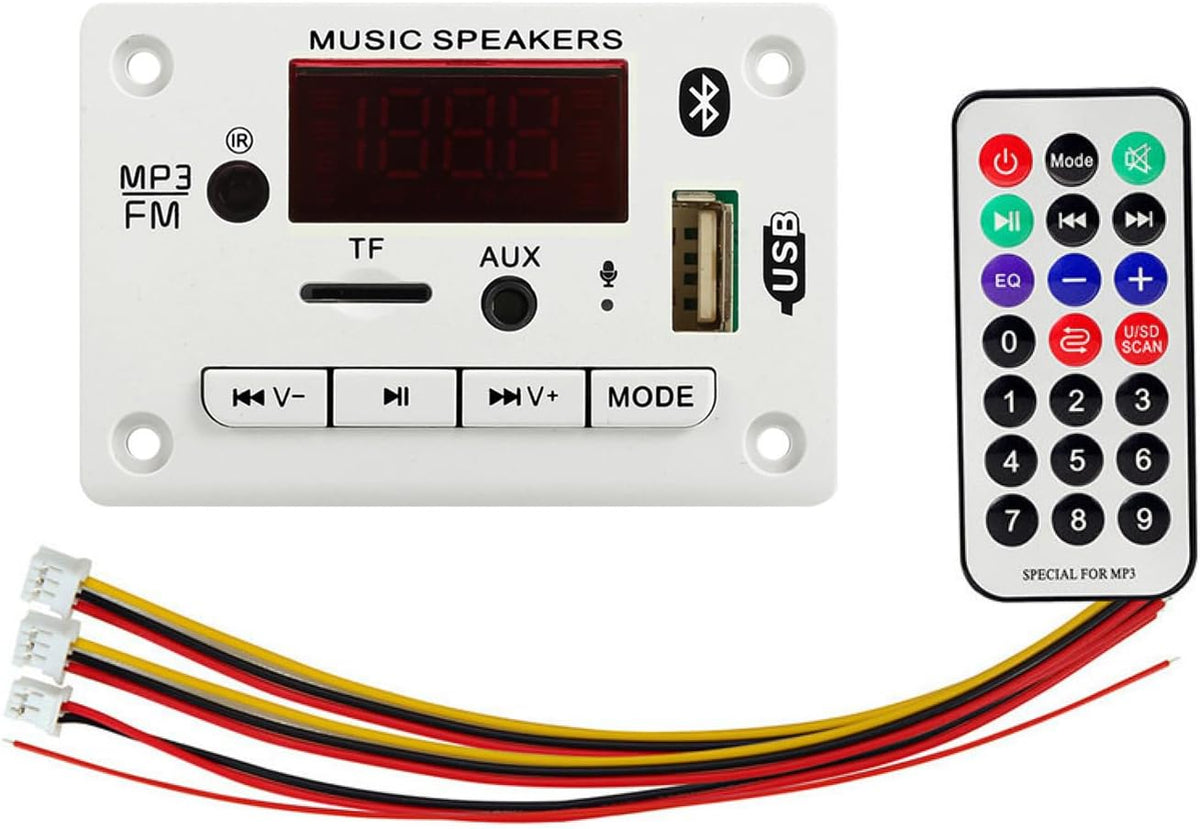 12V Audio Handsfree MP3 Decoder Board Car USB TF Card Slot FM Bluetooth Module