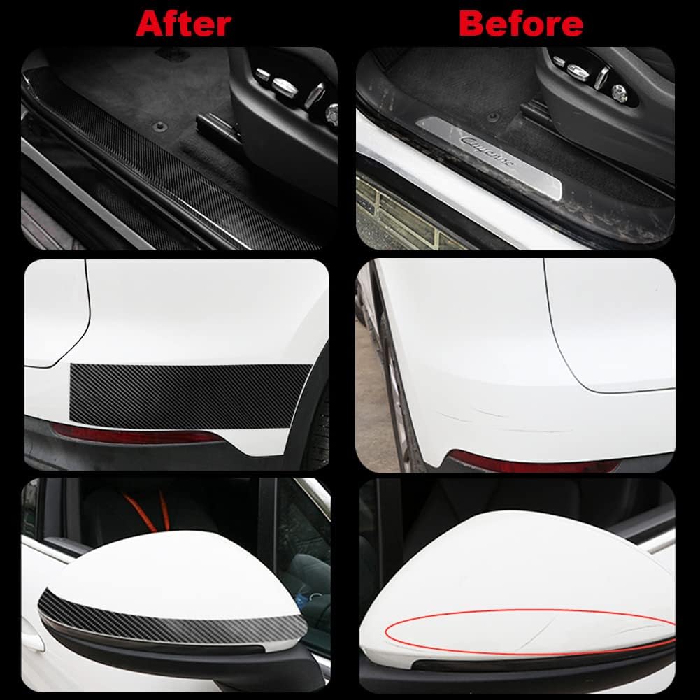 Car Door Edge Entry Guards Sill Protector Automotive Tape (Black, 2in*33FT)