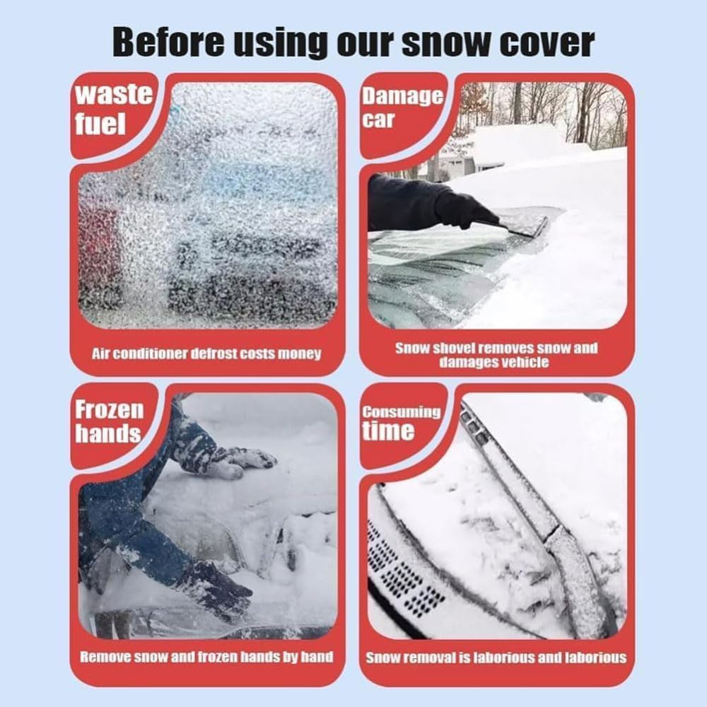 Car Window Snow Covers for Honda CR-V 2023 2024 2025 Car Windshield Cover with Side Mirrors All Weather Against Snow Ice Easy to Carry