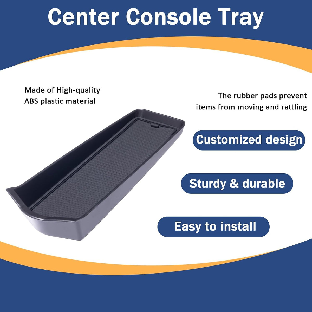 TOPINSTALL Premium Front Center Console Tray for 2025 2026 Toyota Camry