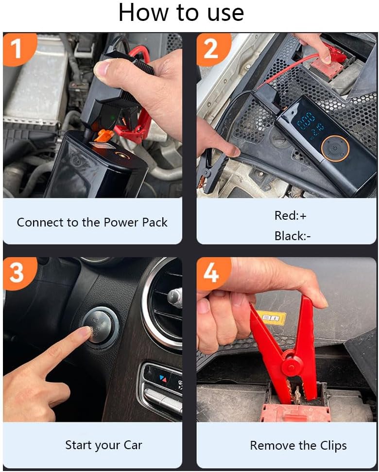 EC5 Smart Jump Starter Clamps,EC5 Heavy Duty Jump Starter Automotive Booster Clamp Cables Replacement Alligator Clamps with Intelligent LCD Screen for 12V Car Jump Starterand Many Other Brands