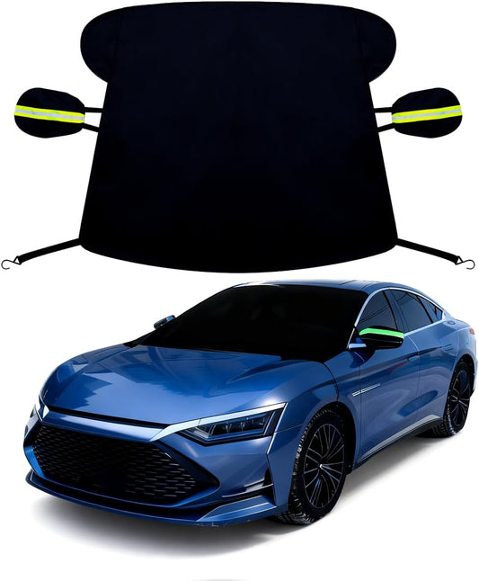 Car Windshield Sun Shade,Two Sided Functional,Windshield Covers for Snow and Ice Windshield Protector for Cars, SUVs, Trucks,Secure Fit Waterproof Frost Cover,Waterproof All Weather