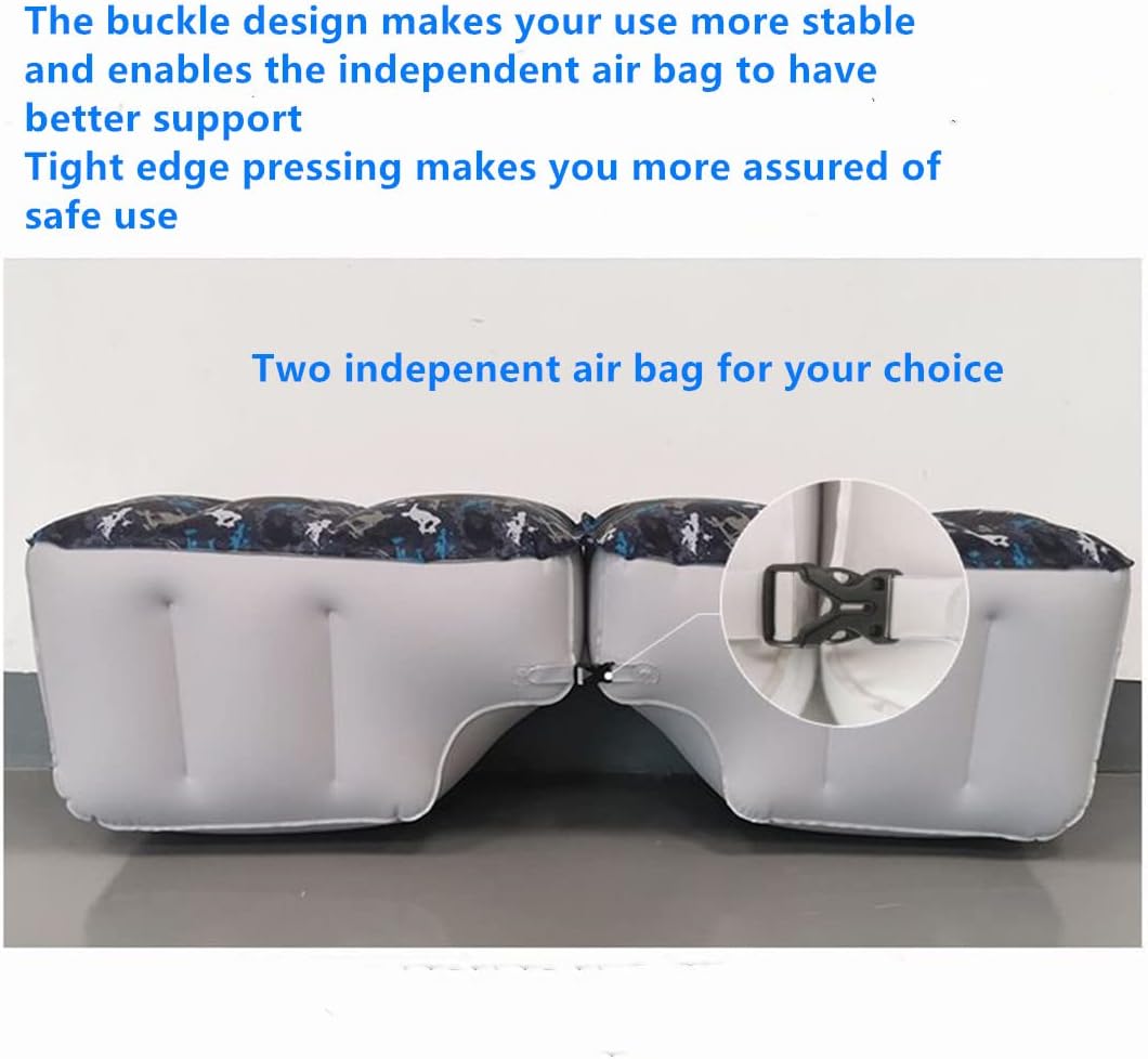 Inflatable Car Air Mattress Back Seat Bed, Universal Back Seat Gap Filler Pad Extender for SUV Camping Sleeping Travel Rest, Two Independent Air Bags