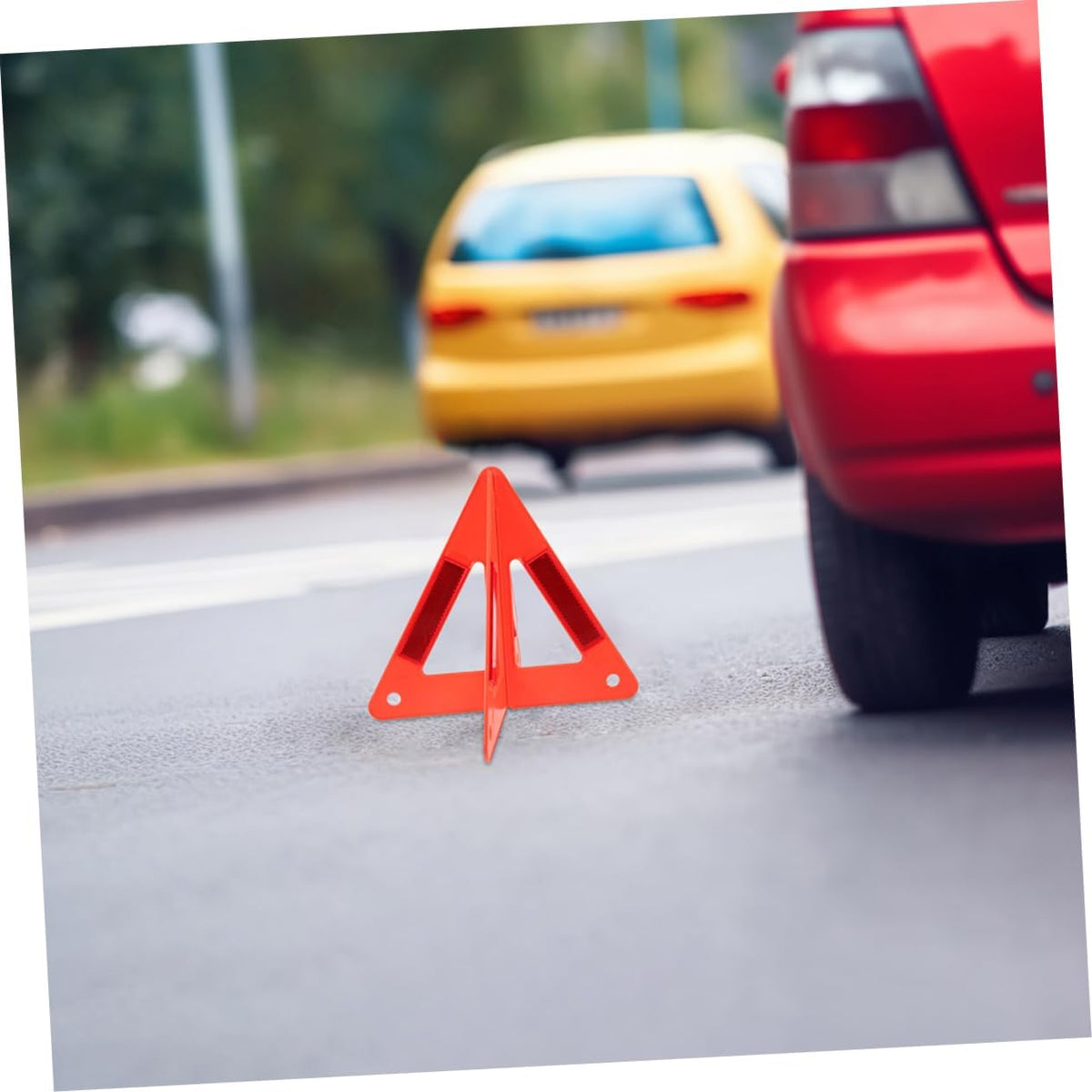 Unomor 3 Pack Foldable Warning Triangle Reflective Roadside Safety Sign