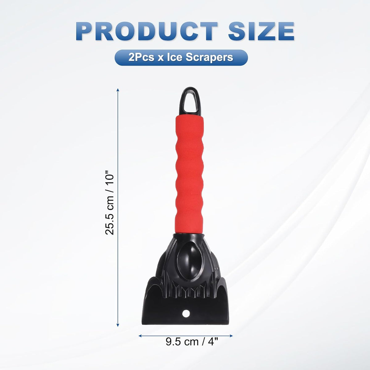 HARFINGTON Ice Scrapers for Car Windshield 10"x4" Window Frost Removal Tool