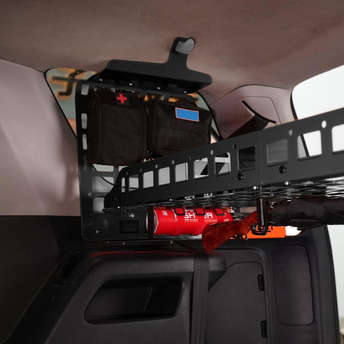HIGH FLYING for Toyota 4Runner 2010-2024 Car Accessories Modular Storage Molle Panel System Trunk Shelf Luggage Carrier Cargo Racks Trunk Organizer Aluminum Alloy Whole Kit