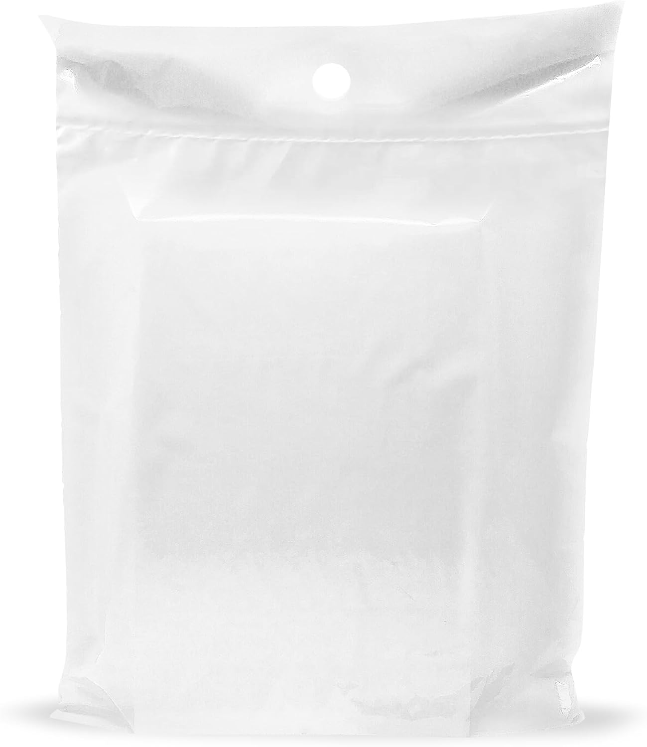 9x12 White Disposable Car Trash Bags, Leak-proof, Small Size, 50 Pack, 2 Mil Thick, with Die-Cut Handles by PPB