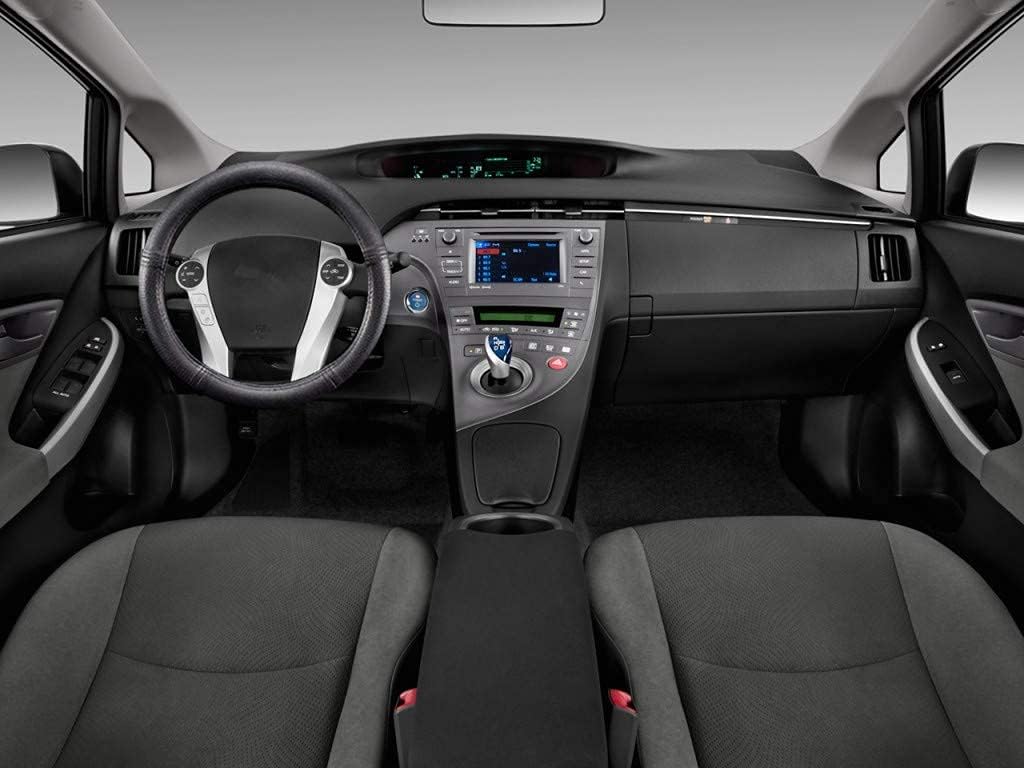 Customized for Toyota Prius Microfiber Leather Steering Wheel Cover for Prius C Aqua 2010 2011 2012 2013 2014 2015 2016 2017 2018 2019 Black Car Special Design YR01B