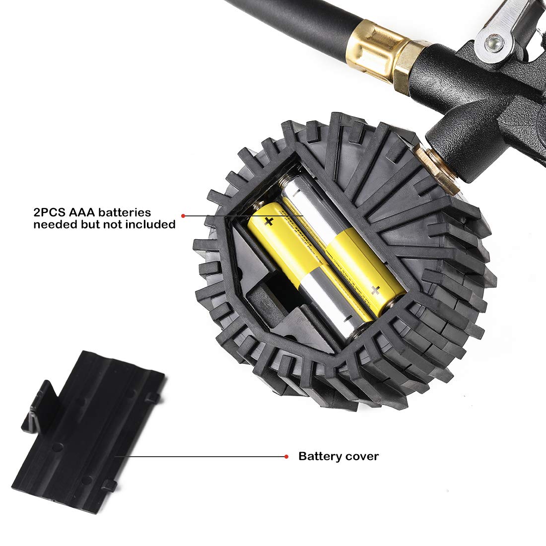 CZC AUTO Digital Tire Inflator Pressure Gauge, LED Display, Dual Head Chuck