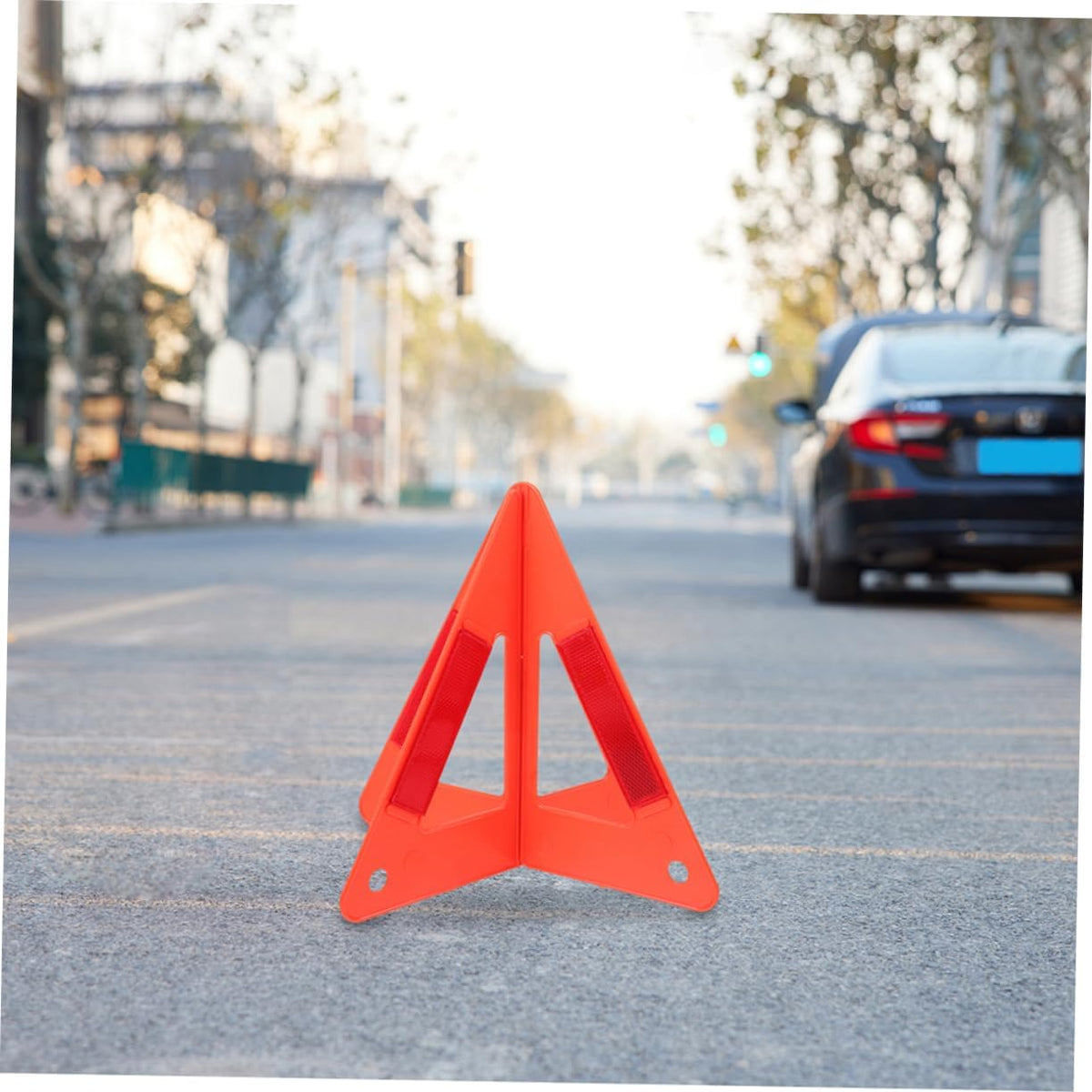 PRETYZOOM Reflective Warning Triangle Set of 3 for Roadside Safety Emergency Triangles Reinforced Base Foldable Design for Vehicles for Roadside Assistance and Safety Kits
