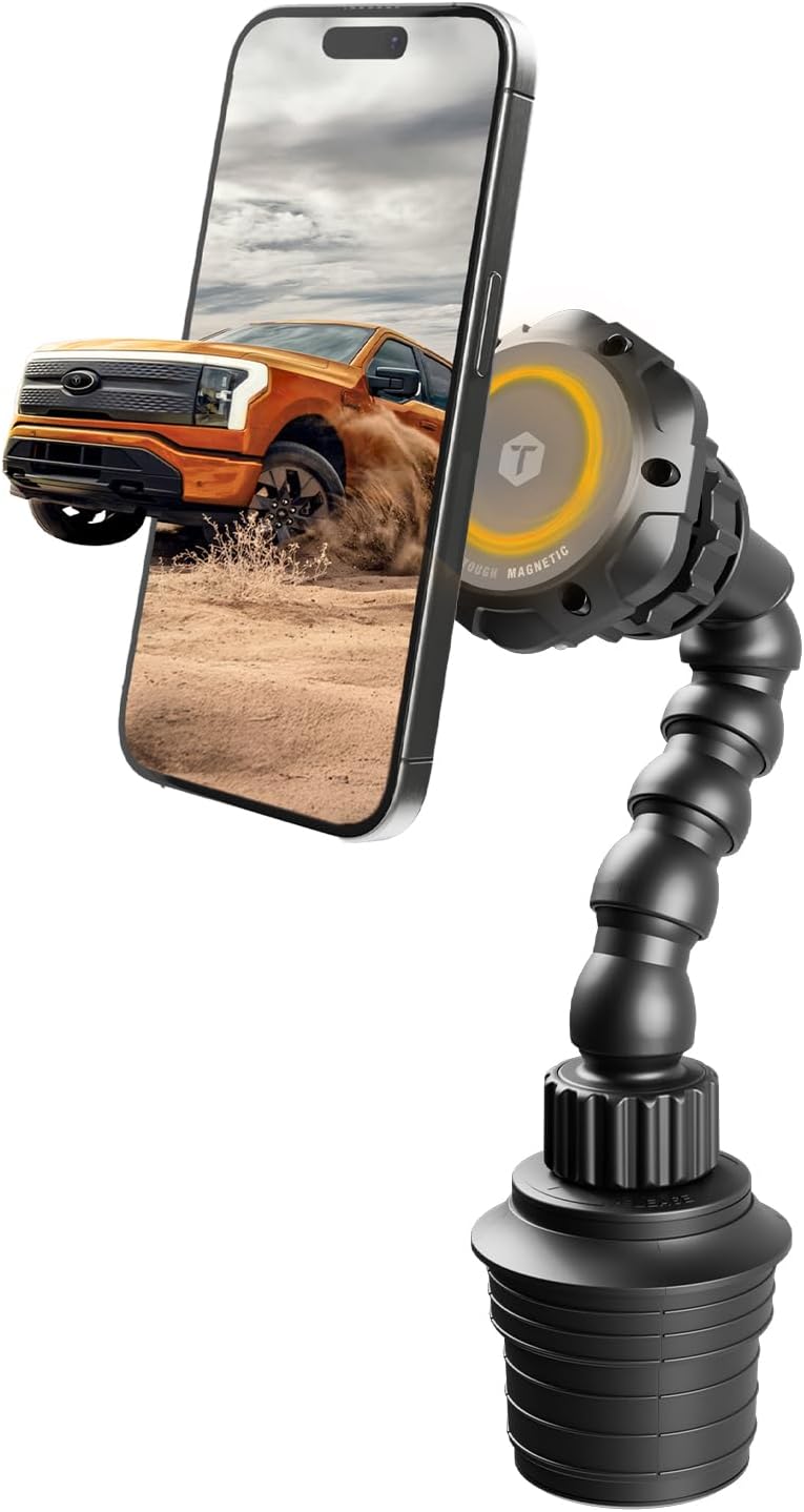 ToughTested MagTough Python Cup Holder Phone Mount for Car, MagSafe, 360°