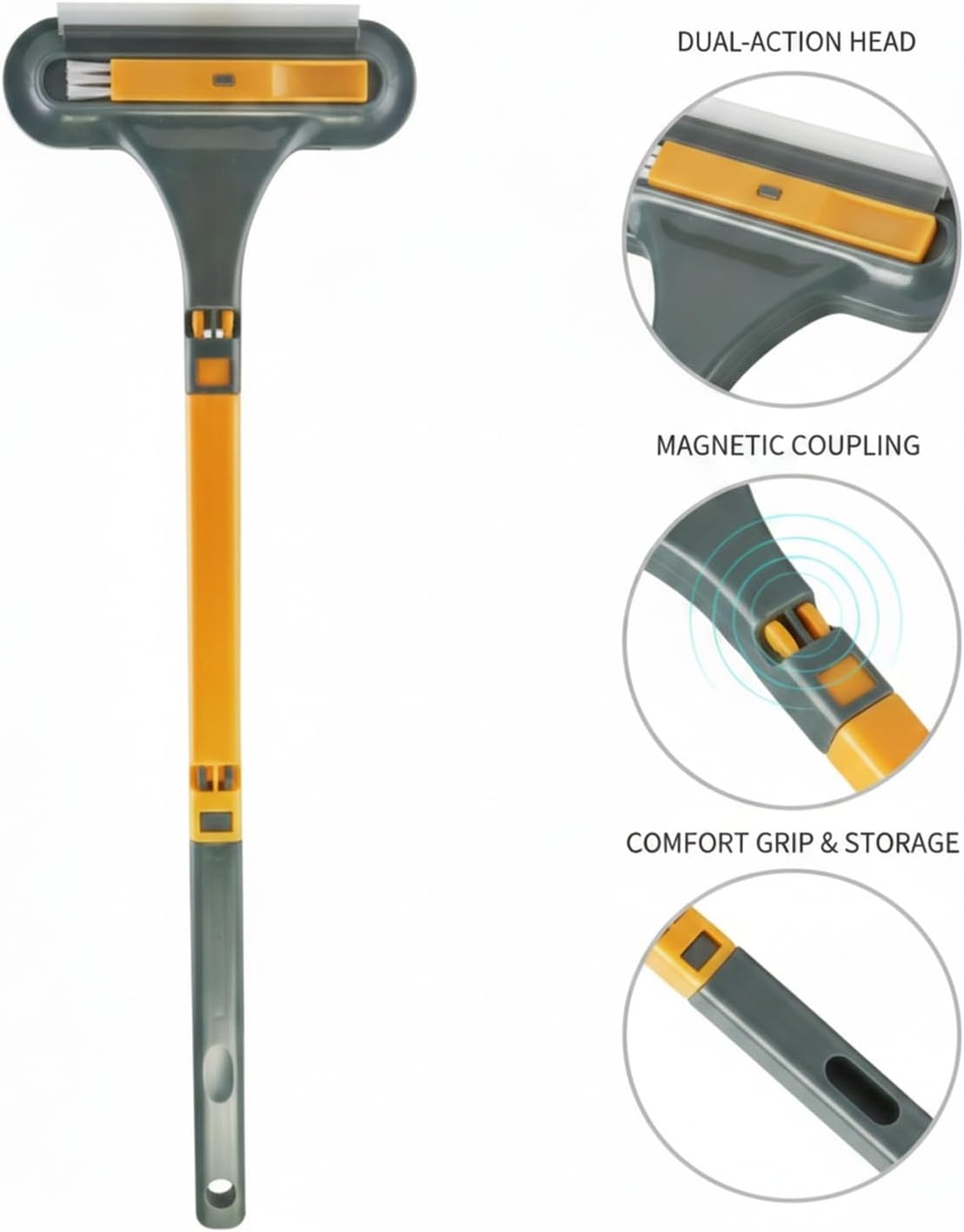for Home Windows and Car Windshields: Double-Sided Magnetic Glass Cleaner Wiper Tool (1 Piece)