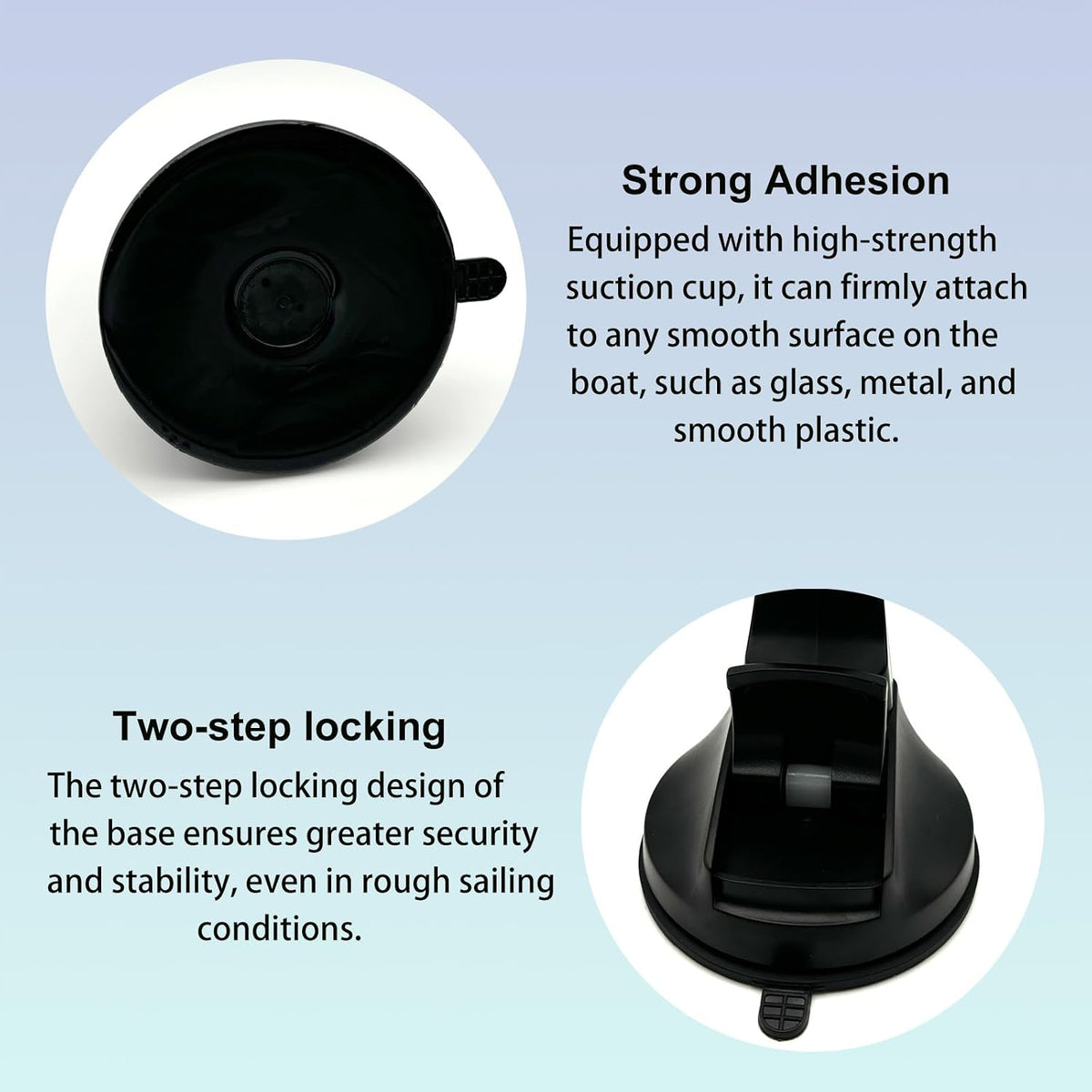 Boat Phone Holder, Suction Cup Boat Cell Phone Mount Marine Dashboard
