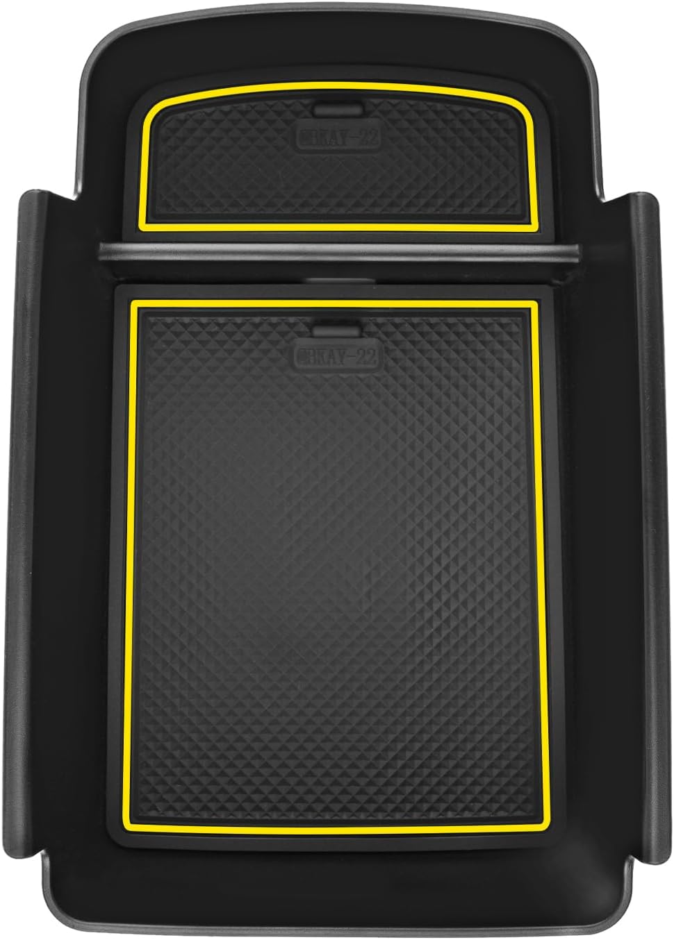 SKTU for 2024 2025 2026 Buick Envista Accessories Center Console Organizer 2024 2025 2026 Envista Console Tray 2024 2025 2026 Envista Armrest Box Envista Tray with Sunglasses Holder (Yellow)