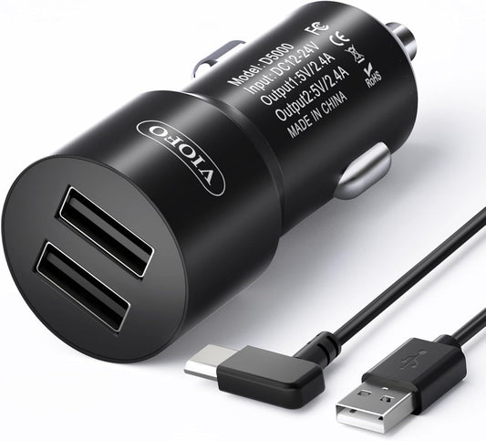 VIOFO D5000 Type-C USB Cigarette Charger with 11.4ft(3.5M) Power Cable