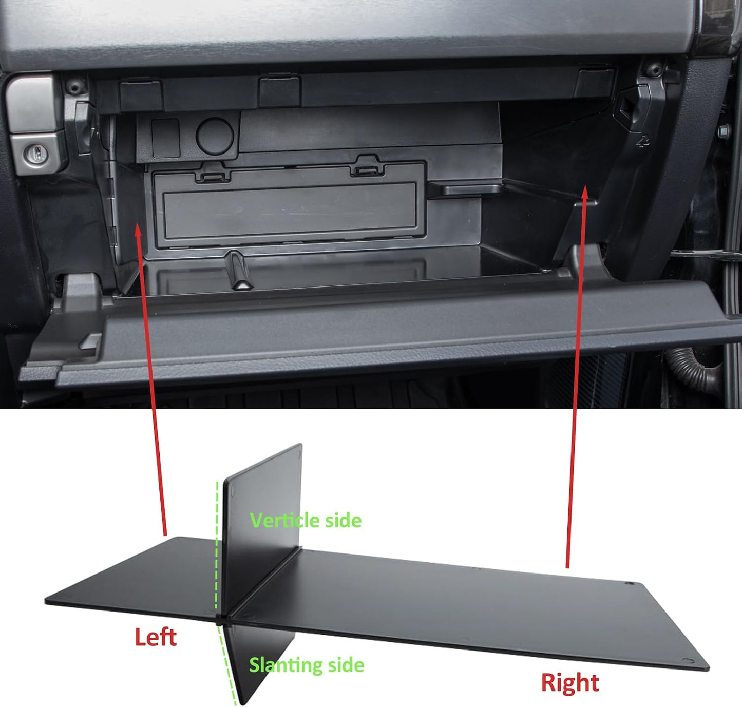 JDMCAR Compatible with Toyota 4Runner Accessories 2010-2023 2024 Glove Box Organizer and GX 460 (2010-2023)，Insert ABS Black Materials 4-Runner Compartment Tray