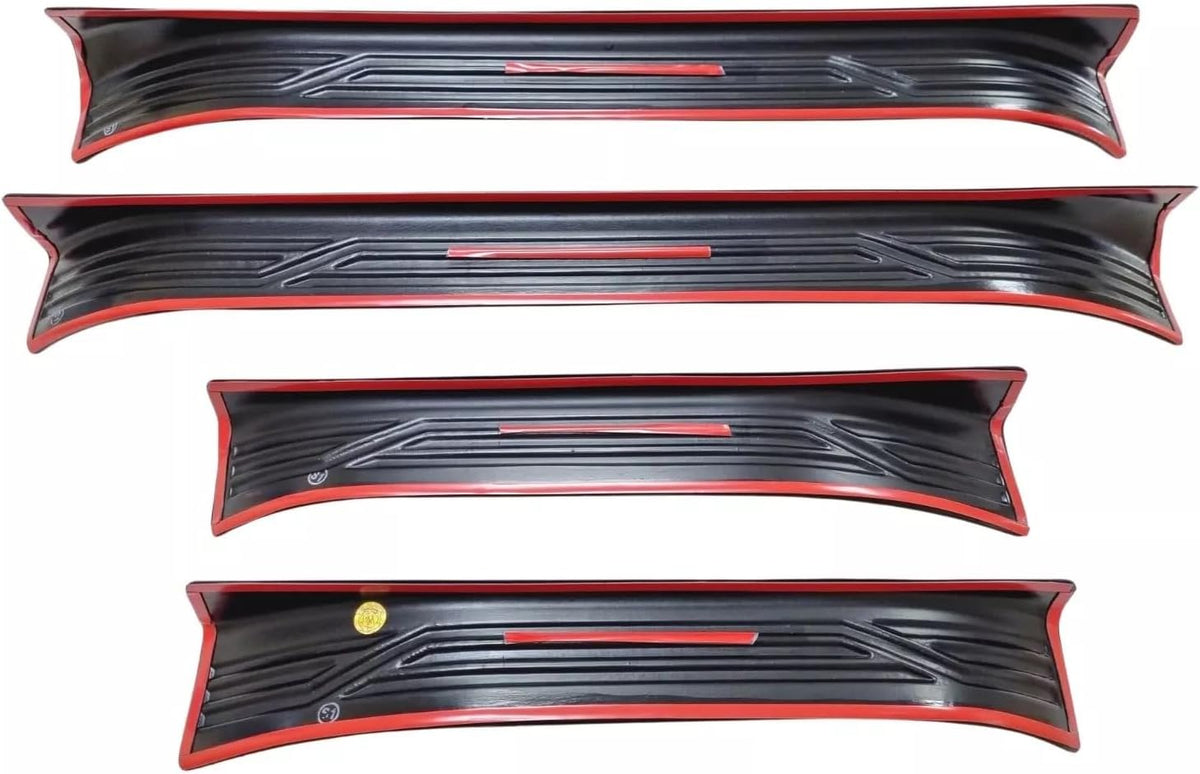 Door Sill Protector for Toyota RAV4 2019-2025, Black ABS-Plastic Automotive Door Entry Guard, Custom Fit Car Door Sill Protector with 3M Tape, Shagreen Cover, 2mm Thick Bolt-On Tuning