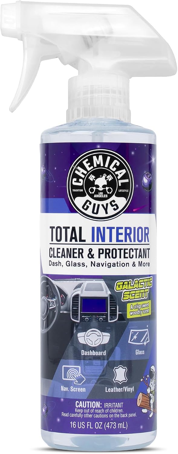 Chemical Guys Total Interior Cleaner & Protectant - (16 oz) All-in-One Car Interior Cleaner for Dash, Seats, Carpet, Glass, Vinyl, Leather, and Plastic - Galactic Scent