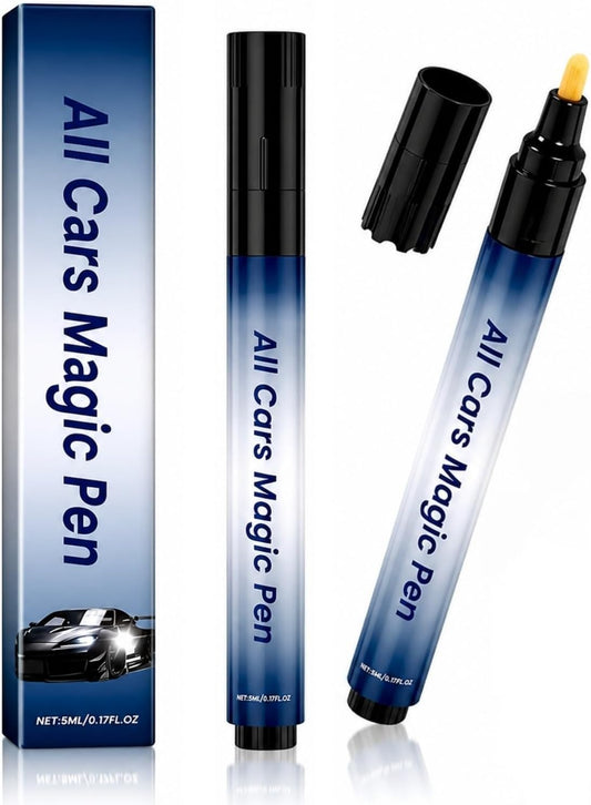 2PCS All Cars Magic Pen, Car Scratch Remover Pen, Universal Touch Up Paint Pen Fits All Car Colors, Long-Lasting & Fast Drying, Quick Fix for Cars Scratch Repair