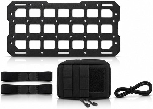 Visor MOLLE Organizer Panel for Car Sun Visor – Rigid ABS Storage Panel with Adjustable Straps – Vehicle Gear Organizer for Truck SUV (1 Pack)