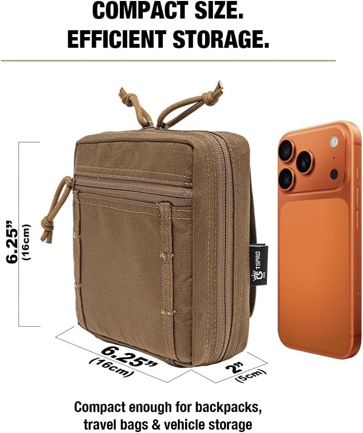 TSPRO MOLLE Tactical Admin Pouch, Utility Pouch Belt Organizer for EDC