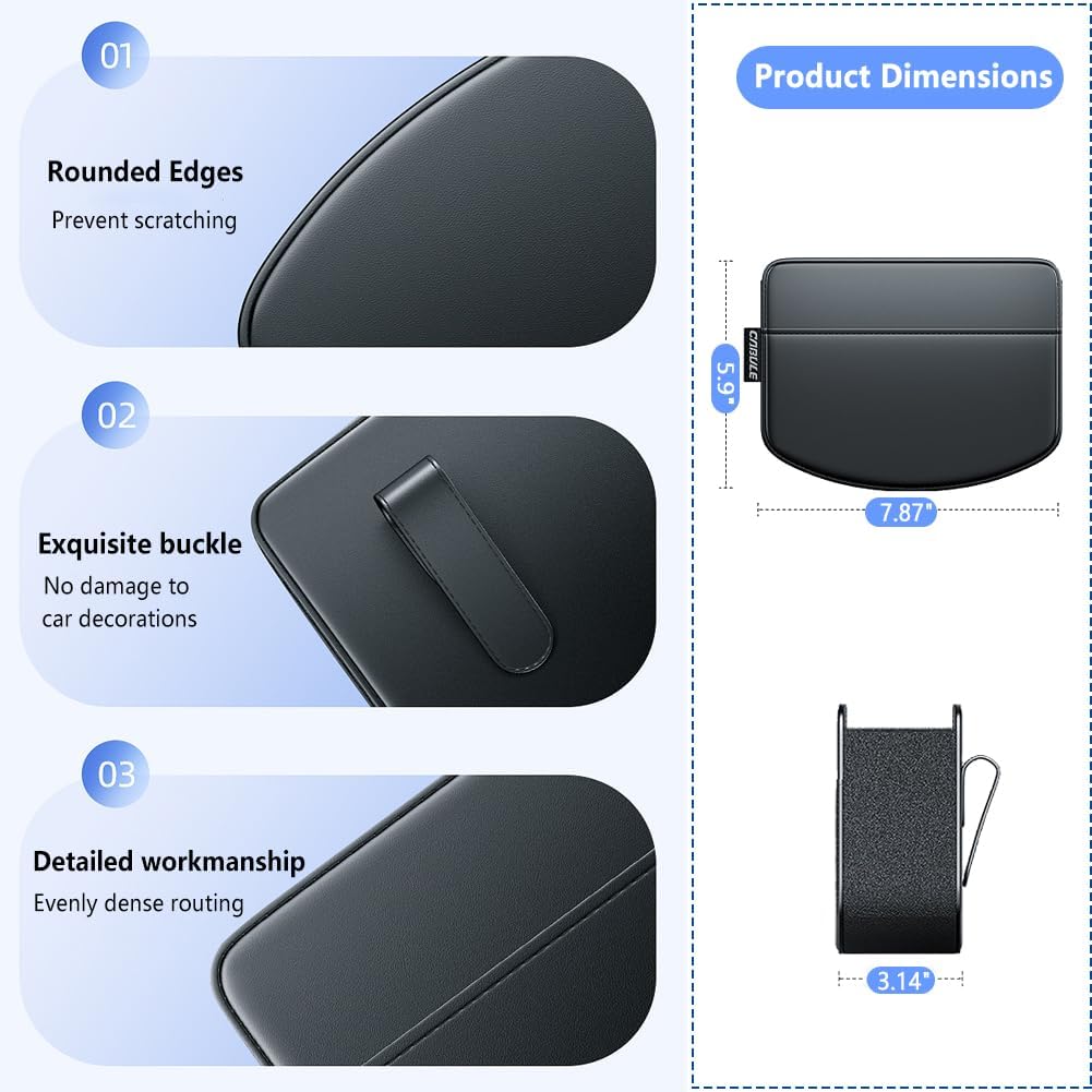 Tumecos 2Pcs Multifunctional Car Storage Box,Trash Can, Auto Door Side Organizer,Large Capacity Storage Bag,Foldable Back Seat Storage Pocket, Car Accessories Organizer Box(Style B)