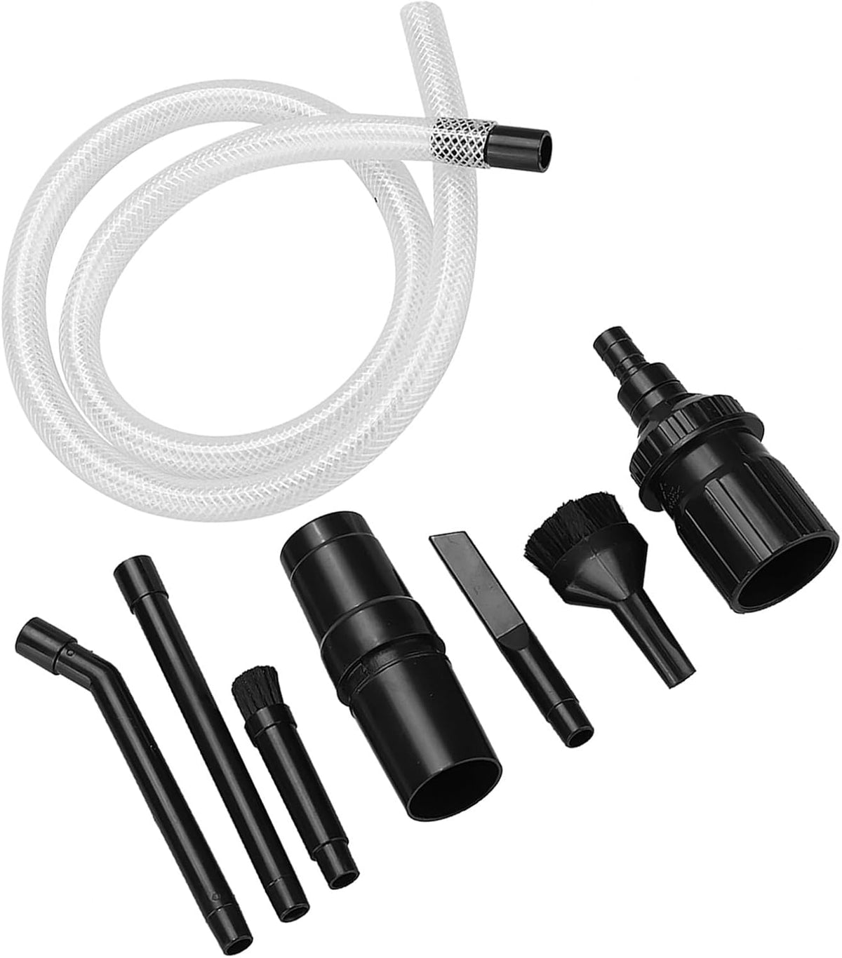Micro Cleaning Kit Universal Vacuum Cleaner Attachments 9Pcs Set Mini Micro Tool Car Vehicle Cleaning Kit for Computer Keyboard Car Interior Black Plastic 32mm 28mm